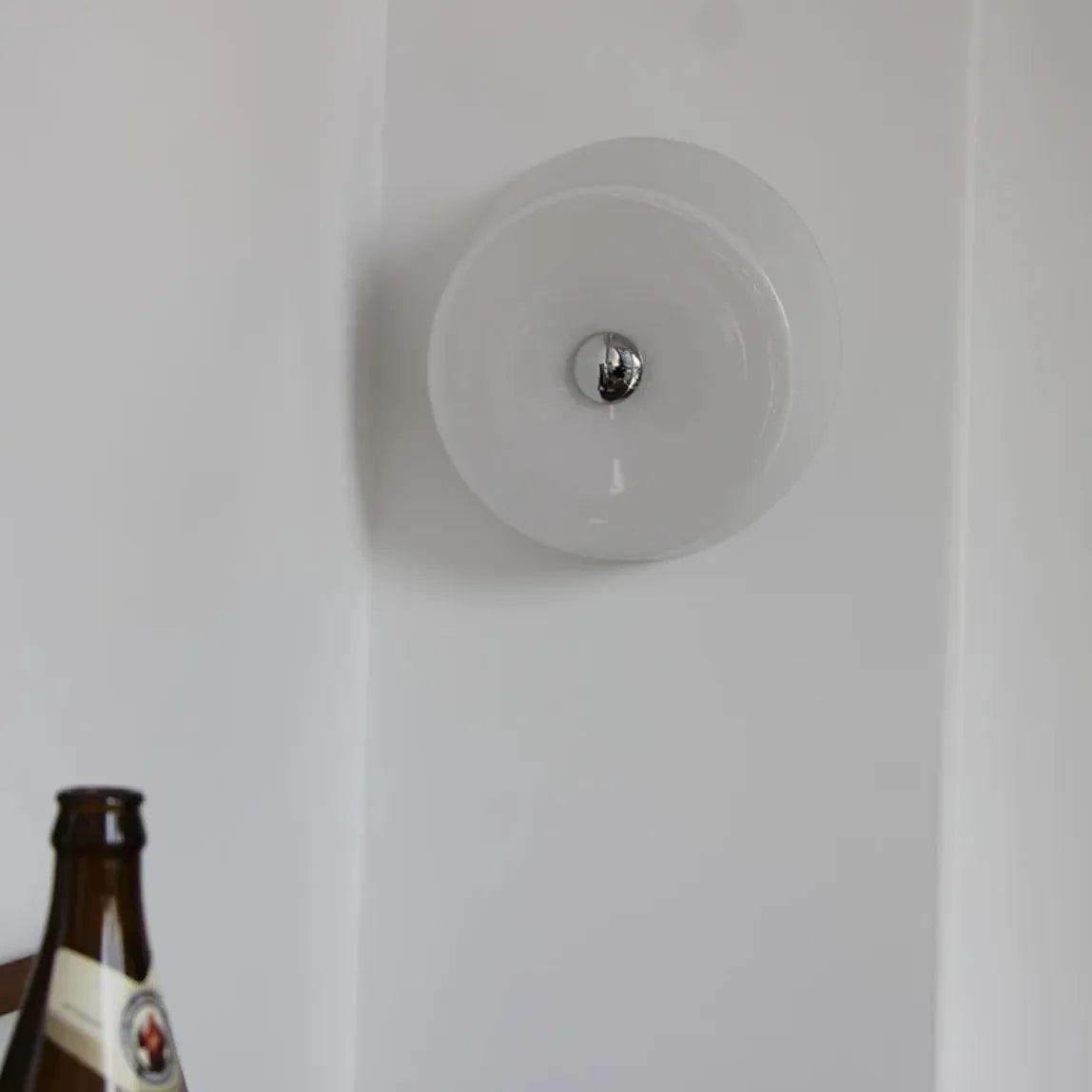 Modern Round Flush Mount LED Wall Light - Energy Efficient Indoor Ceiling Lighting for Bedroom, Living Room, Hallway