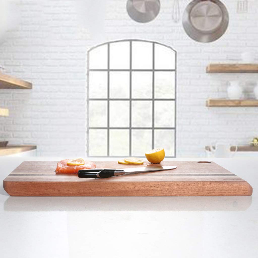 Premium Solid Wood Chopping Board - 25mm Thick Colorblock Cutting Board for Kitchen, Vegetables & Fruits | Durable Wooden Carving Board for Home Cooking, Meal Prep & Entertaining