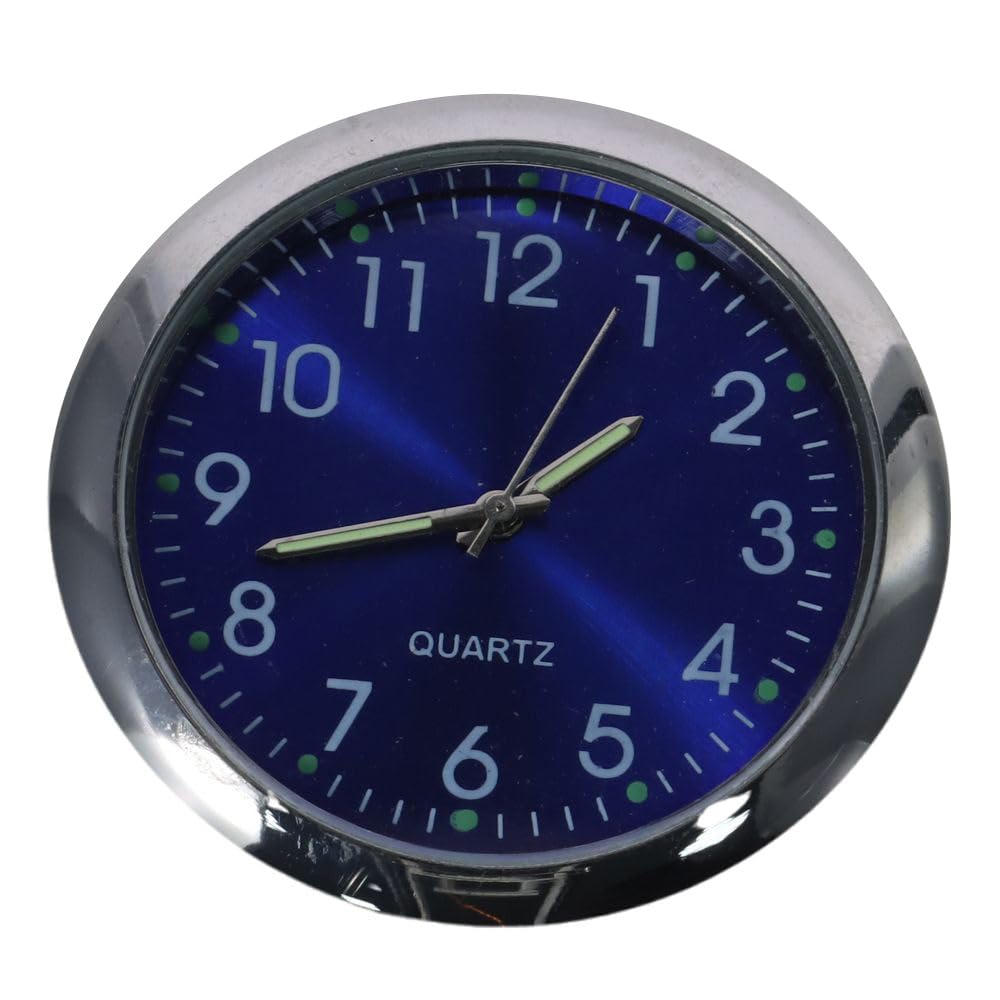 BYOBYO Stick-On Car Clock - Luminous Vent Clock for Cars, Trucks, Boats & Bikes (Blue) - Easy-to-Read Dashboard Accessory for Night Driving & Outdoor Adventures