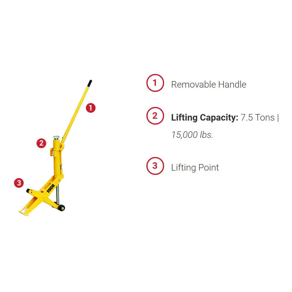 7.5 Ton Heavy Duty Forklift Jack - Industrial Hydraulic Lifting Equipment for Warehouses, Construction Sites, and Material Handling