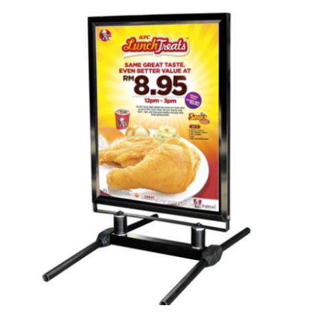 22x28 Heavy Duty Top Loading Outdoor Wind Proof Curb Sign Stand - Adjustable Legs for High Wind Resistance - Perfect for Business Advertising, Real Estate Signs, Yard Sales & Event Promotions