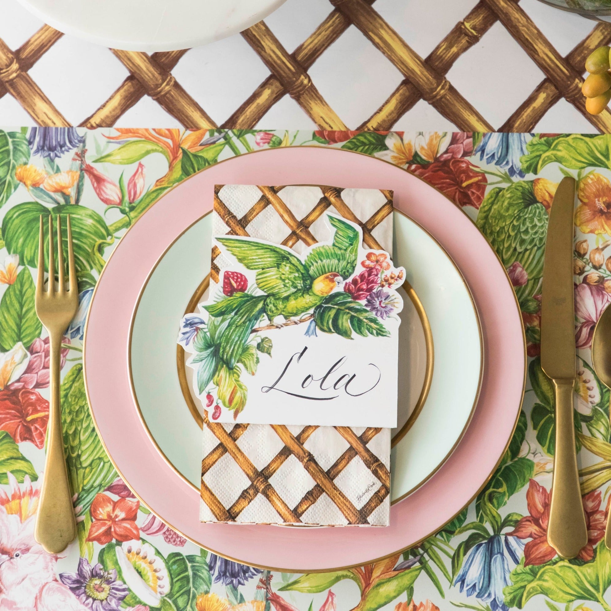 Exotic Birds of Paradise Placemats Set of 4 - Tropical Leaf Design Waterproof Table Mats for Dining, Kitchen, and Outdoor Use - Perfect for Boho, Hawaiian, and Coastal Home Decor