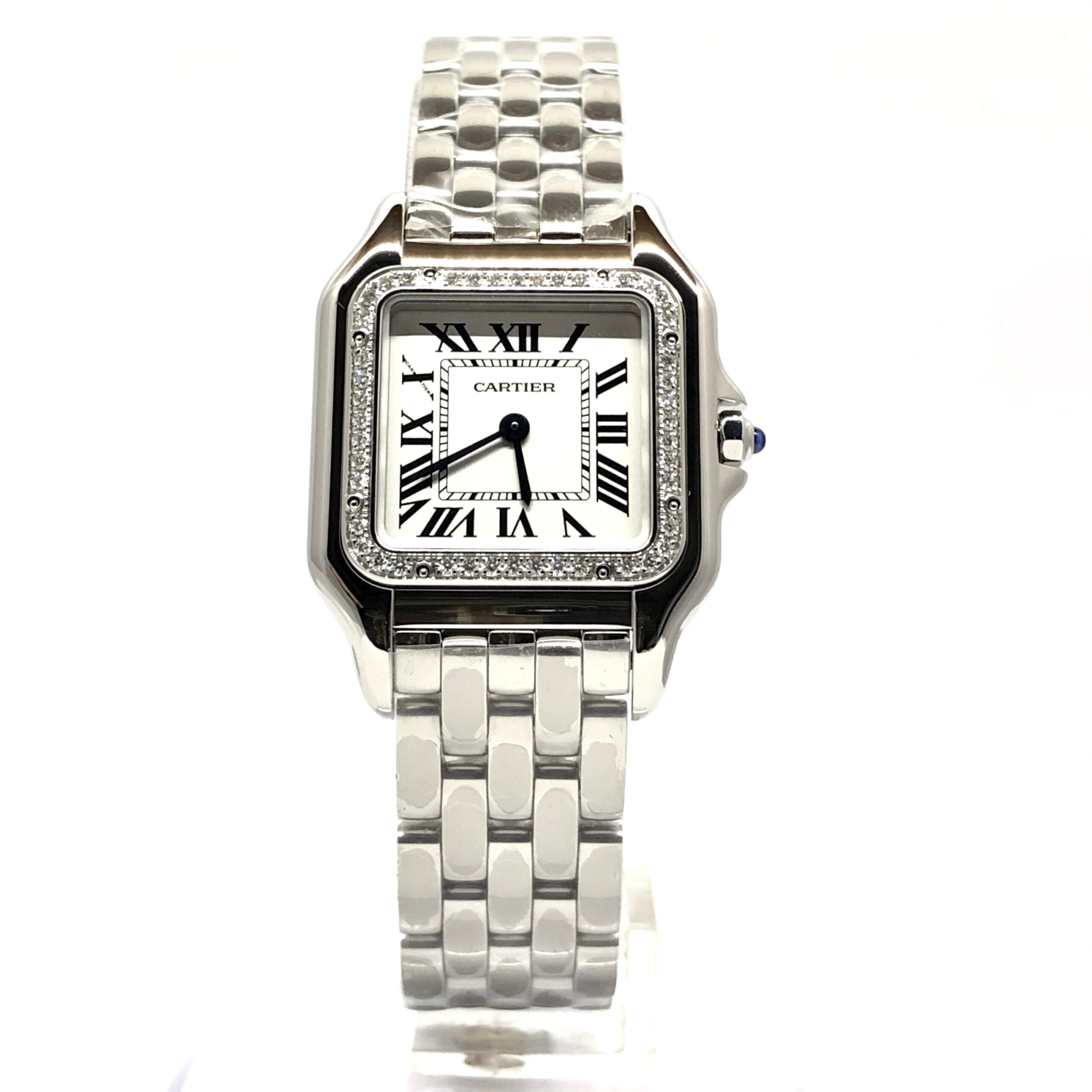 Cartier Panthère Stainless Steel Diamond Ladies Watch - Medium Size Luxury Timepiece for Women, Perfect for Formal Events & Everyday Elegance