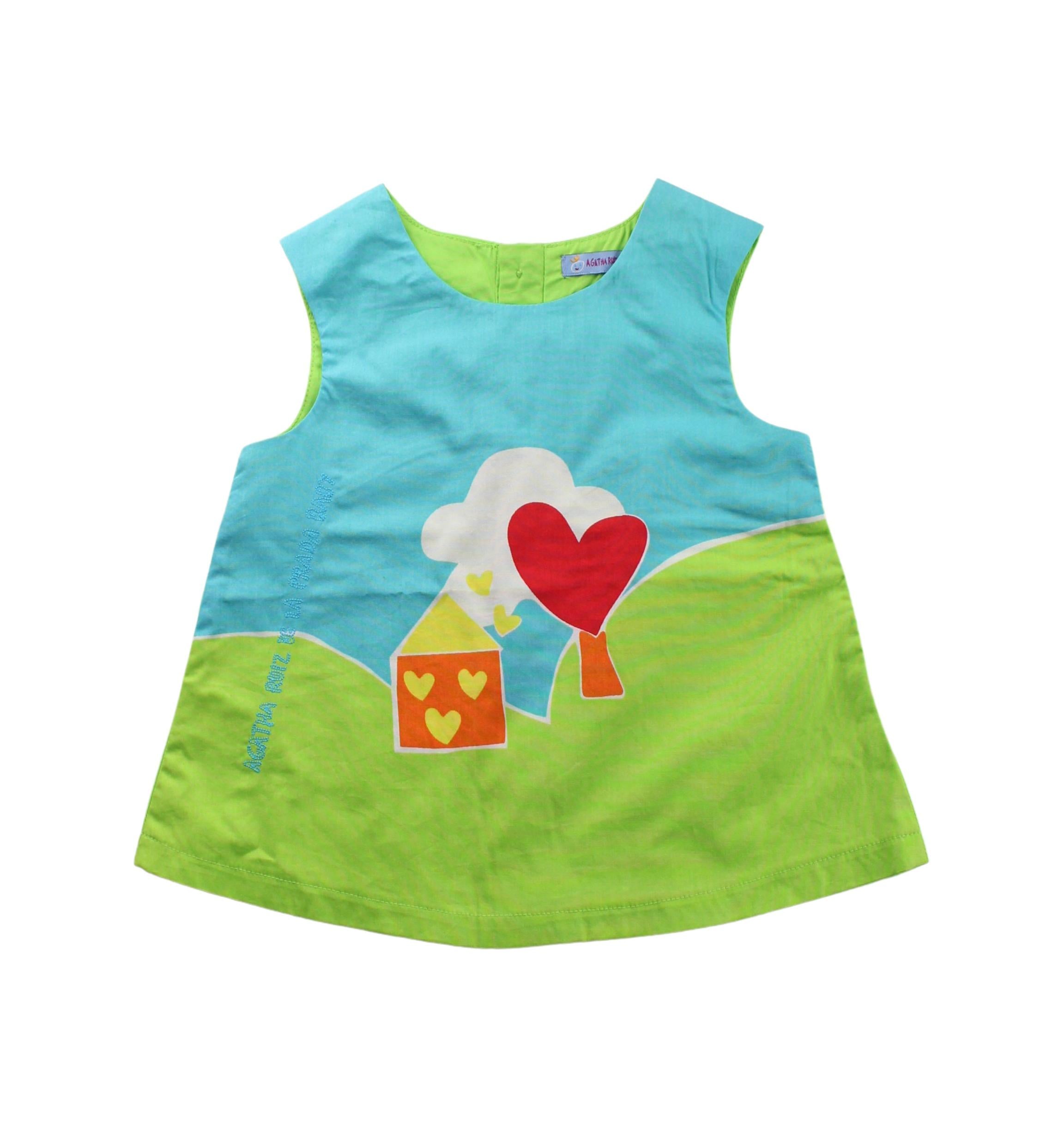 Agatha Ruiz De La Prada Girls' Sleeveless Floral Print Dress Size 2T - Perfect for Birthday Parties, Summer Outfits & Special Occasions