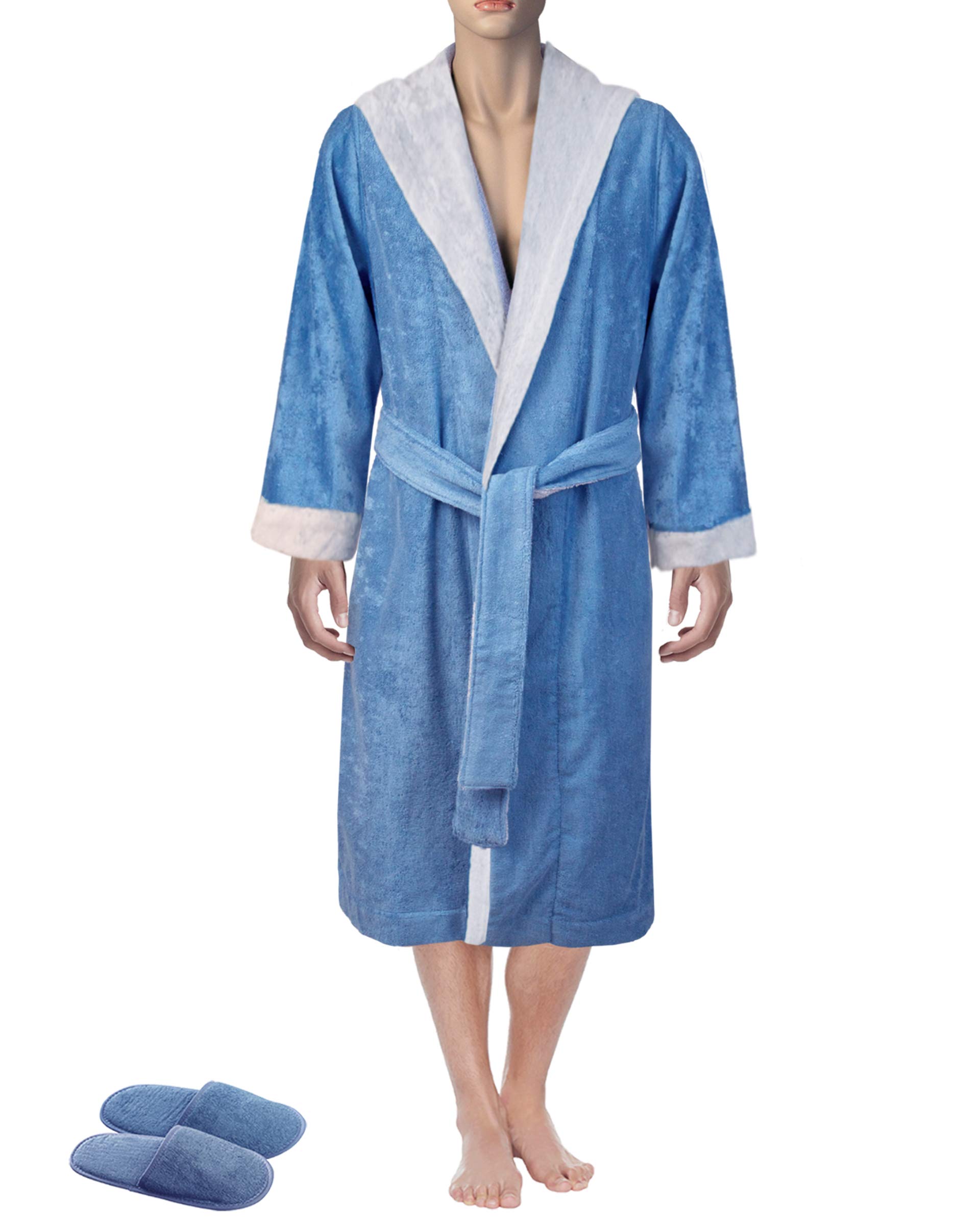 Soft Hooded Bath Robe Set for Women & Men - Premium European-Made Cotton Terry Cloth - Perfect for Spa, Hotel, and Home Relaxation