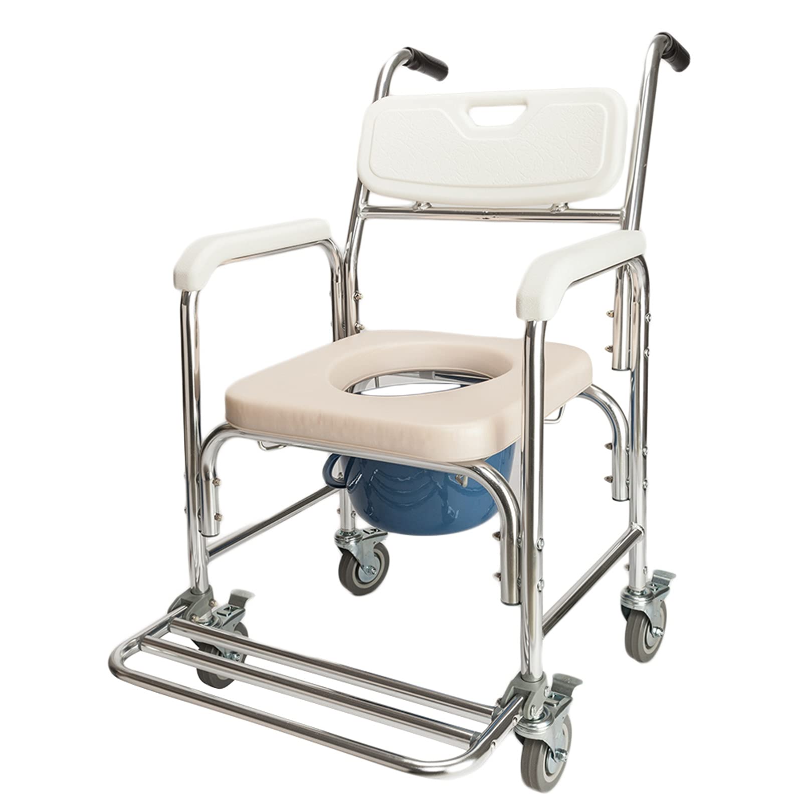 Savins GT1-ZJ Heavy Duty Aluminum Alloy Shower Chair for Elderly & Disabled - Non-Slip Bath Bench with Backrest (16.34