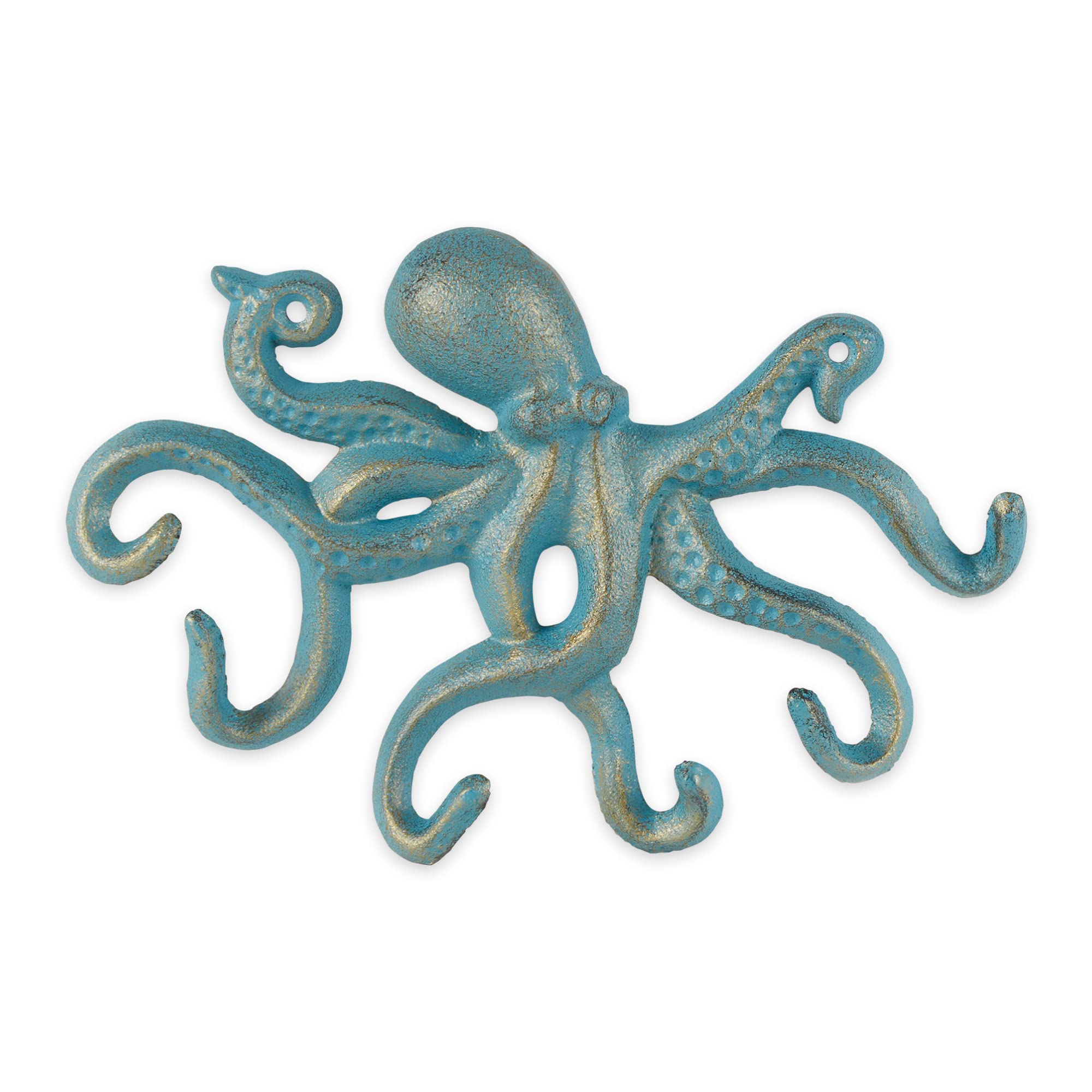 DII Decorative Cast Iron Wall Hook Collection - Octopus Design for Hanging Coats, Hats & Keys | Perfect for Entryway, Bedroom & Bathroom Organization