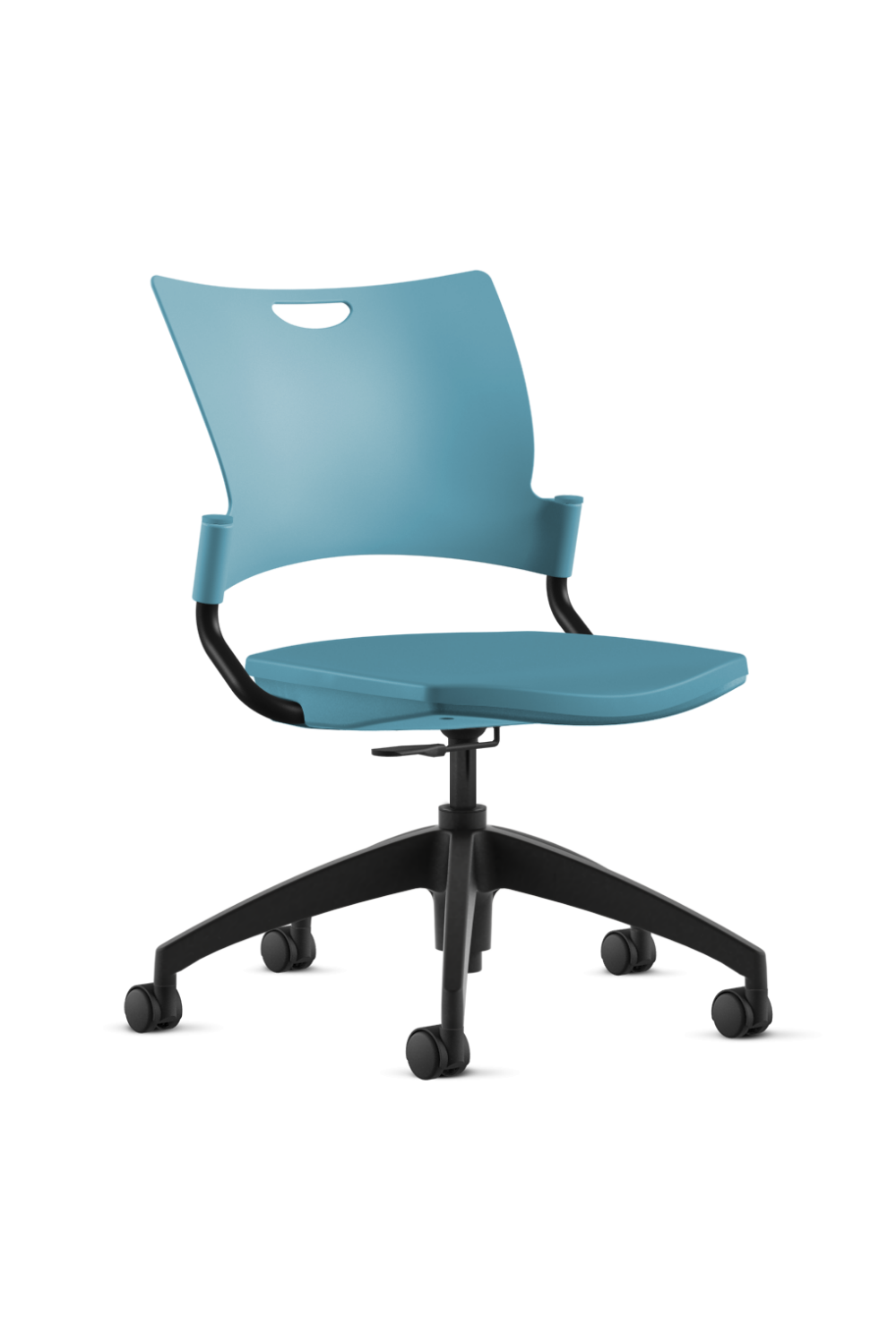 9 to 5 BELLA Swivel Tilt Task All Plastic Office Chair (1325) - Ergonomic Desk Chair for Home Office, Computer Workstation & Conference Room