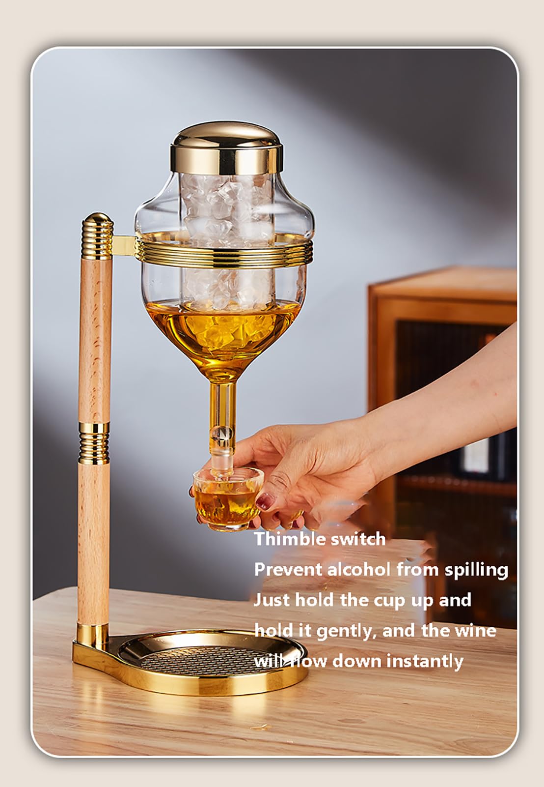 Premium Glass Sake Dispenser - Ice Cold Whiskey & Liquor Decanter for Bourbon, Wine, Vodka, Tequila - Perfect for Home Bars, Parties & Japanese Dining Experiences