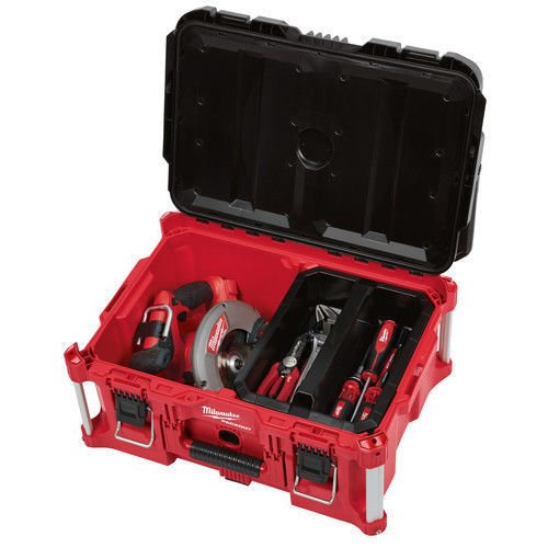 Milwaukee Packout Large Tool Box 48-22-8425 - Heavy Duty Rolling Tool Storage System for Contractors & DIY - Perfect for Job Sites, Workshops & Truck Organization