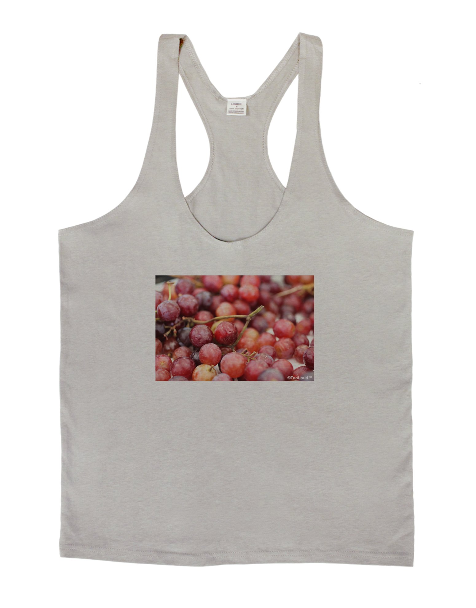 TooLoud Buy Local - Men's Grapes Print String Tank Top for Gym, Beach & Summer Outfits | Lightweight & Breathable