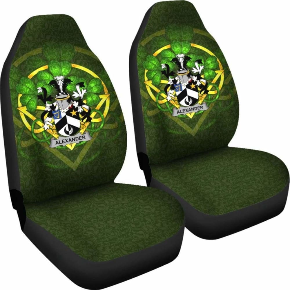 Alexander Ireland Car Seat Cover Set of 2 - Premium Celtic Shamrock Design for Auto Protection | Perfect for Cars, Trucks & SUVs | Waterproof & Anti-Slip Car Accessories
