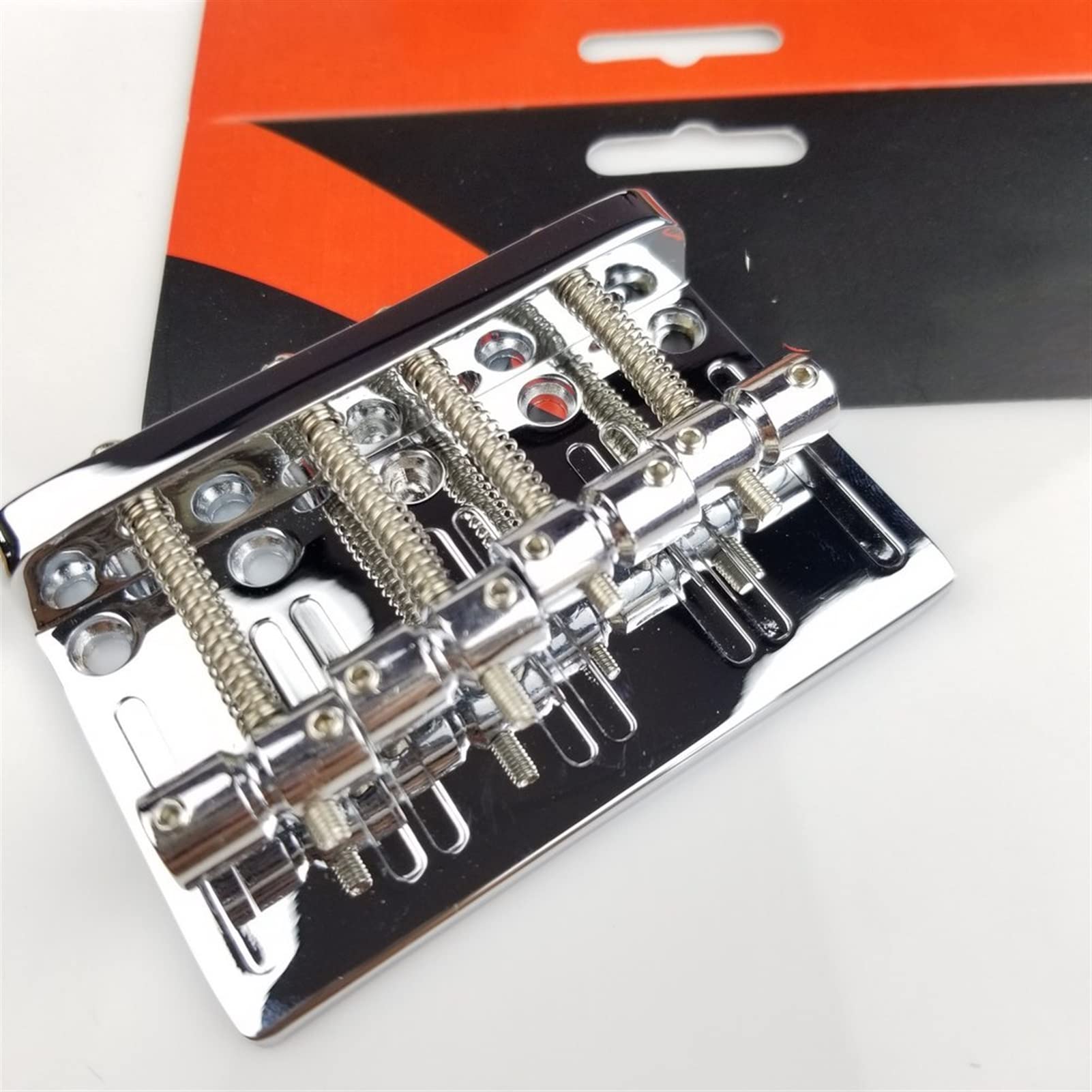 4 Strings Chrome Silver Electric Bass Bridge Tailpiece - 19mm String Spacing for Enhanced Playability - Perfect for Rock, Jazz & Studio Recording