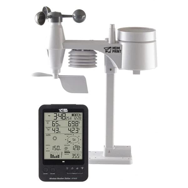 Wireless Weather Station with Wind Speed Measurement 0-111.8 mph - Indoor/Outdoor Home & Garden Weather Monitoring for Accurate Forecasts