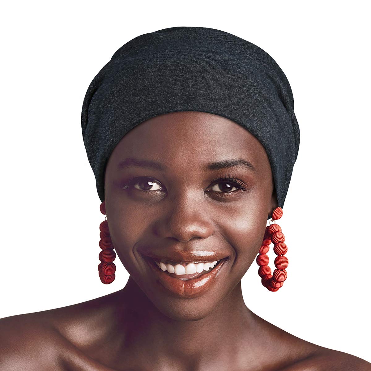 Satin Lined Sleep Cap Hair Bonnet - Adjustable Slouchy Beanie Hat for Night Sleeping & Hair Protection | Stay on All Night for Curly, Natural & Afro Hair Care (Great for Travel & Home Use)