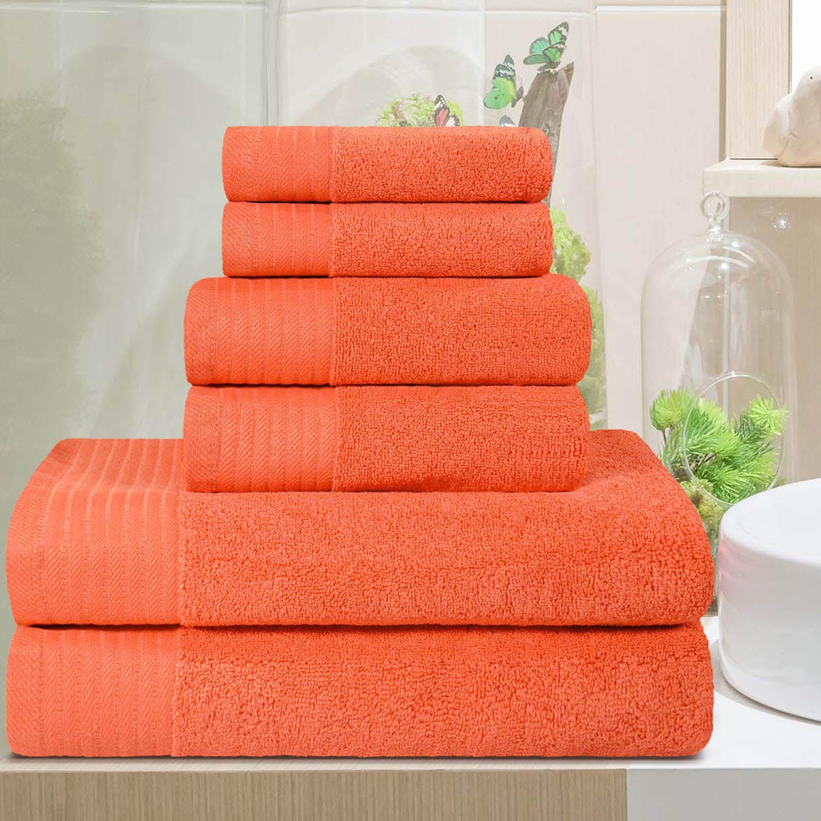 Premium 6-Piece Turkish Cotton Herringbone Bath Towel Set - Ultra Soft & Absorbent - Luxury Bath, Spa & Guest Towels for Home & Hotel Use