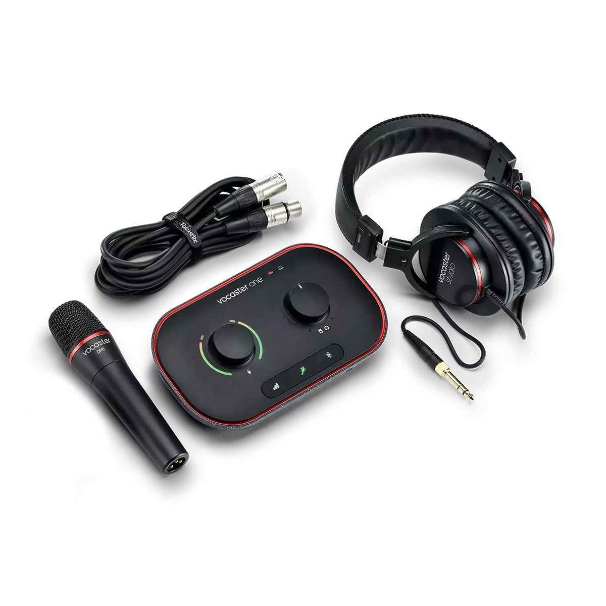 Focusrite Vocaster One Studio Kit - Professional USB Audio Interface for Solo Podcasting & Streaming | Perfect for Home Recording & Voiceovers