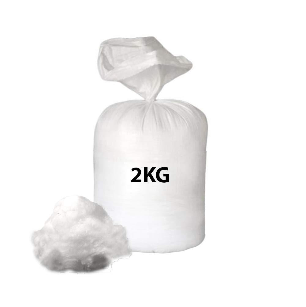 Premium 100% Virgin Hollow Fiber Filling - 2KG Soft Stuffing for DIY Toys, Pillows, Cushions, Teddy Bears & Pet Beds | High-Quality Craft Material for Home Decor & Gift Making