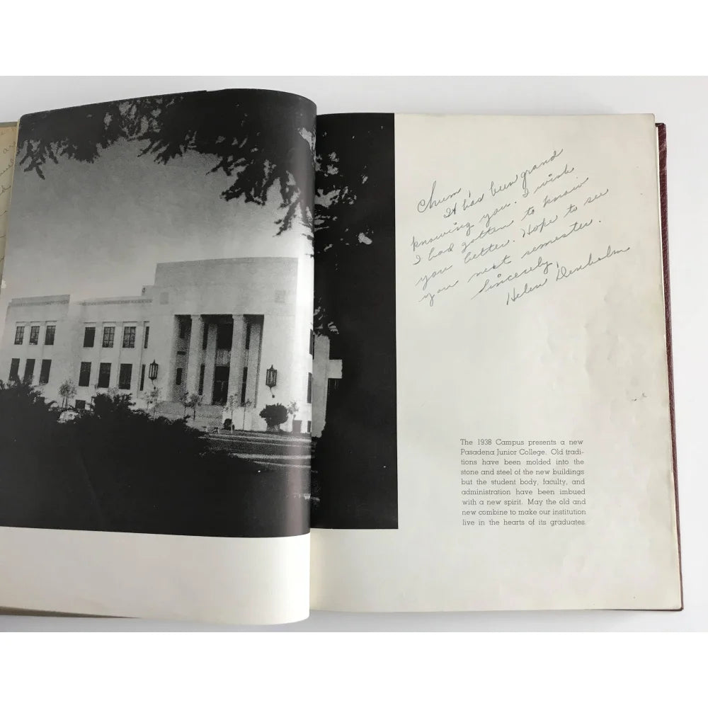 Authentic Jackie Robinson Signed 1938 Pasadena JC Yearbook with JSA COA - Rare Pre-Dodgers Baseball Memorabilia for Collectors & Sports Fans - Perfect for Display in Home, Office or Sports Memorabilia Collections