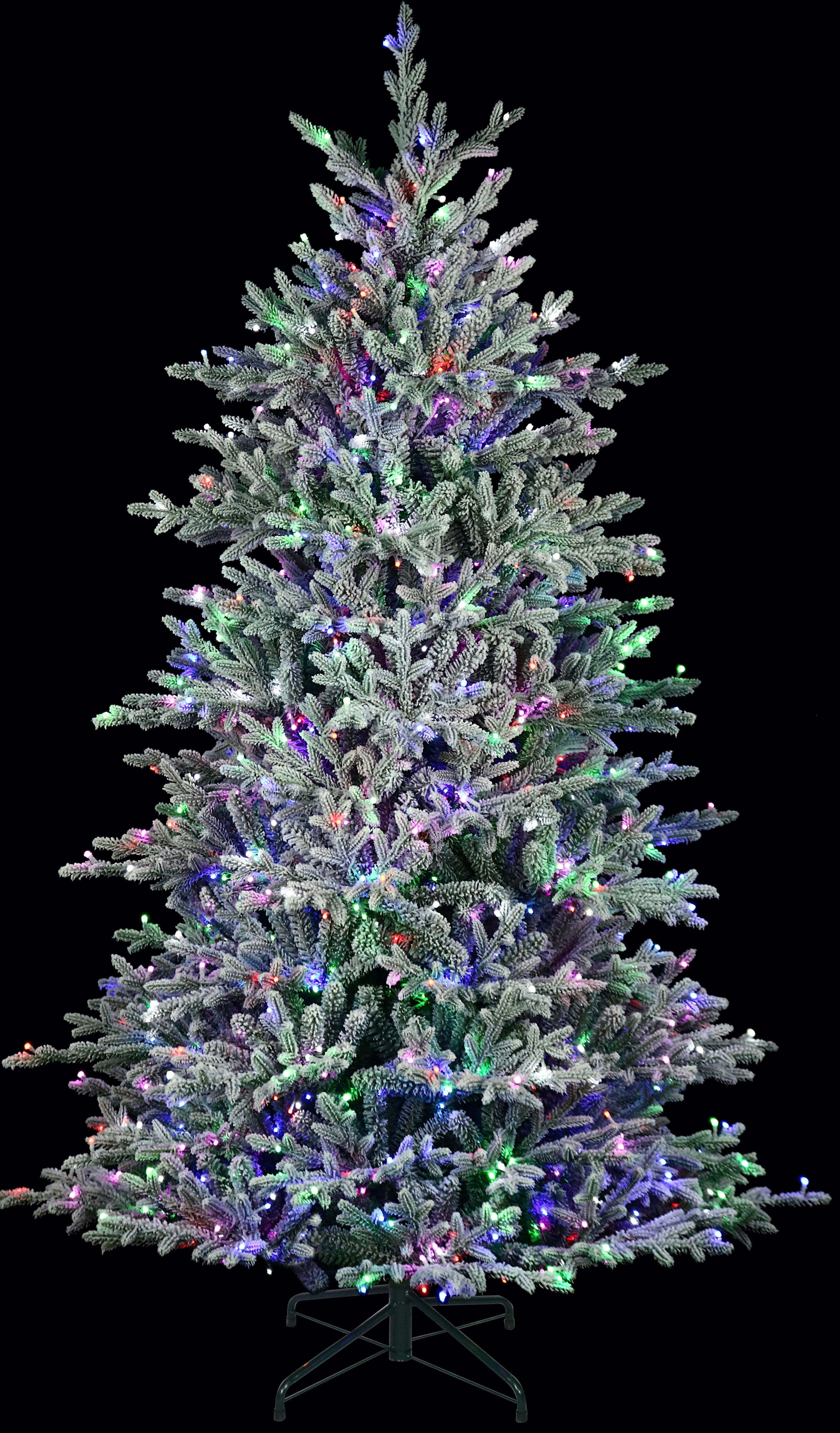 7' Flocked Appalachian Pre-Lit Artificial Christmas Tree - Perfect for Holiday Home Decor, Living Room, Office & Festive Celebrations
