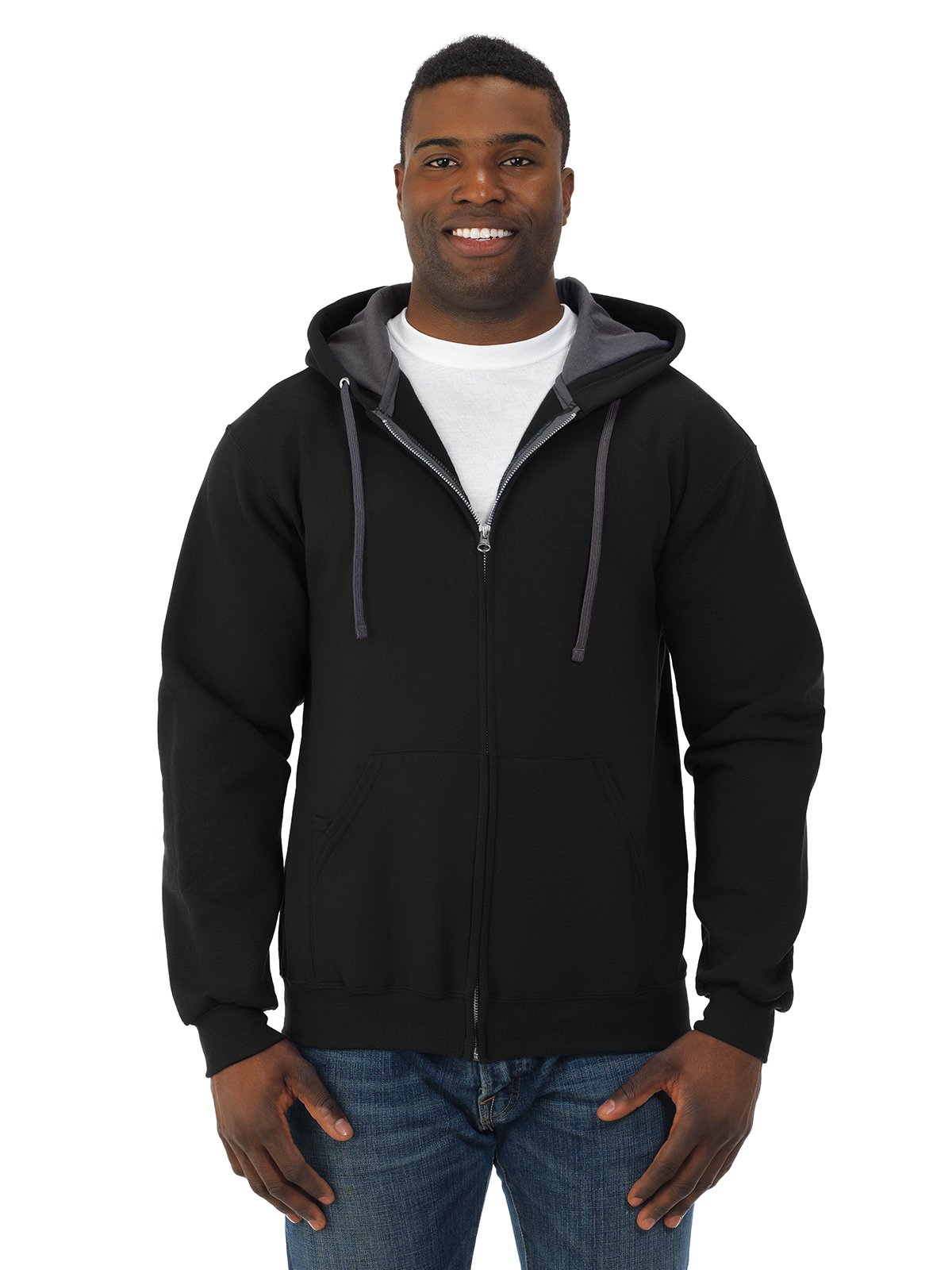 Fruit of the Loom Men's Soft Fleece Full Zip Hoodie - Warm & Comfortable Pullover for Casual Wear, Outdoor Activities & Lounge