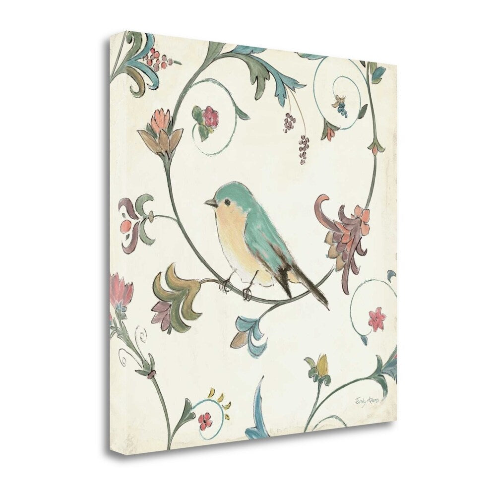 Birds Gem II by Emily Adams - Premium Fine Art Giclee Print on Gallery Wrapped Canvas, Ready to Hang Wall Decor for Living Room, Bedroom & Office