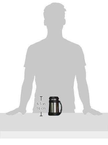 Premium Brentwood 16 oz Vacuum Insulated Stainless Steel Food Jar with Black Finish - Perfect for Lunch, Travel, Hiking & Outdoor Adventures