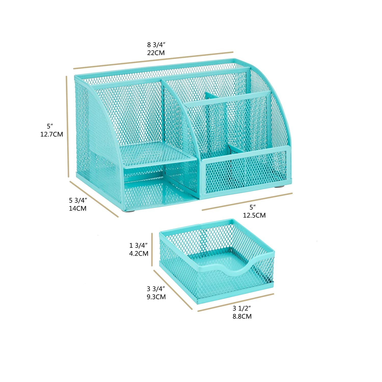 Anova Mesh Desk Organizer with 7 Compartments & Drawer - Office & Home Storage