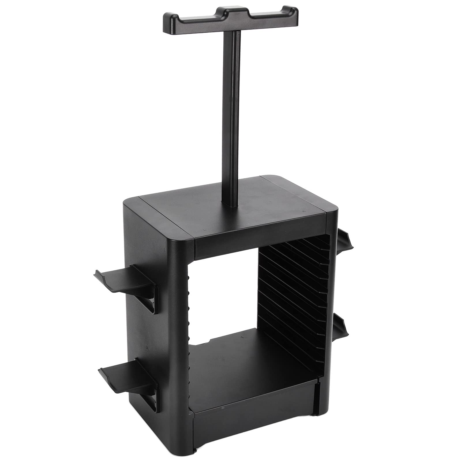 Premium Game Disk Bracket & Storage Stand - Sturdy One-Piece Design with Large Capacity & Comfort Handle for PS5 & Switch Pro | Perfect for Organizing Console Games & Accessories