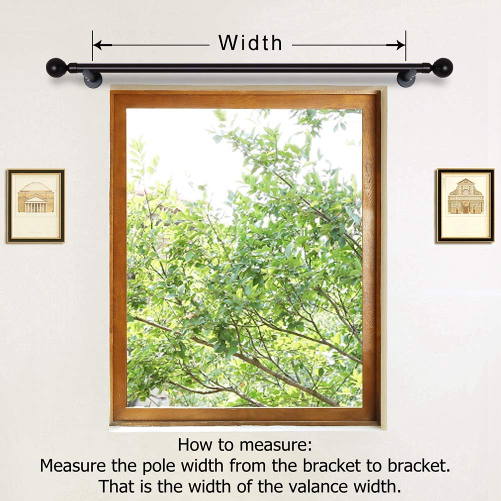 ELKCA Thick Chenille Window Curtain Valance - Chocolate Waterfall Design for Living Room & Bedroom - Rod Pocket, 1 Panel (W118) - Perfect for Home Decor, Cozy Atmosphere & Light Control