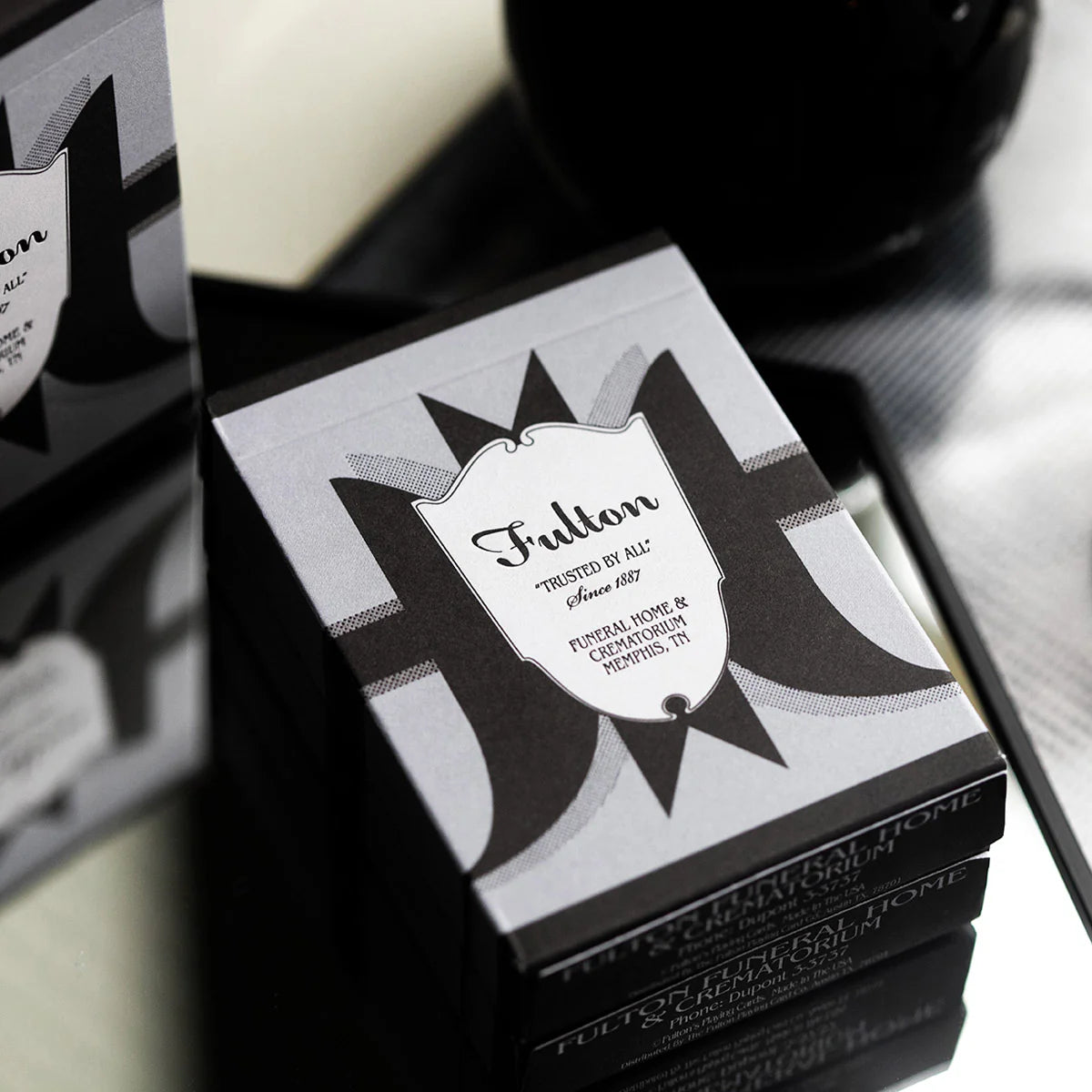 Ace Fulton's Casino Vintage Black Playing Cards - Premium Poker Cards for Casino Nights, Card Magic & Home Games