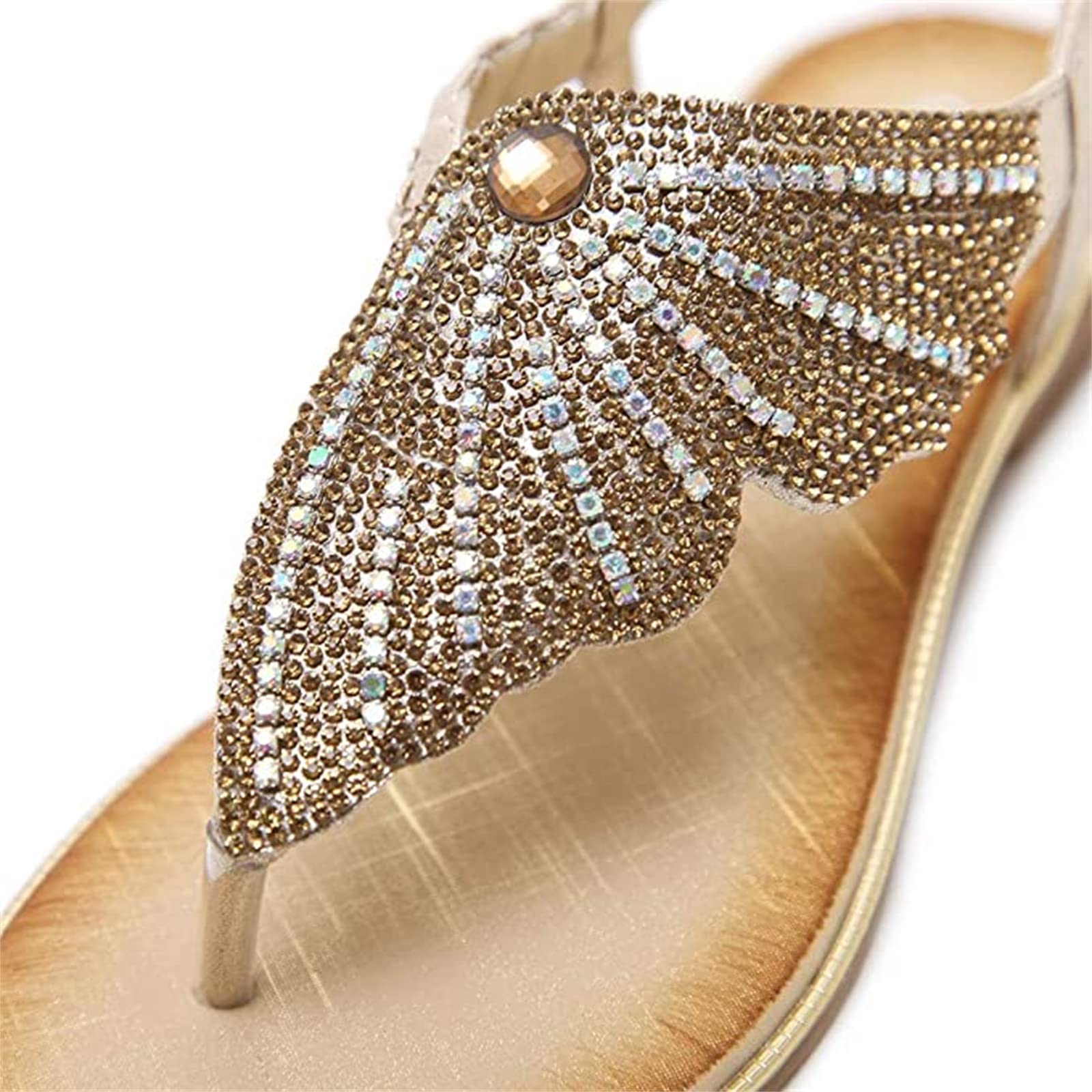 Lausiuoe Women's Dressy Summer Sandals - Comfortable Ankle Strap Flat Sandals for Beach, Casual & Flip Flop Wear | Perfect for Vacation, Walking & Outdoor Activities