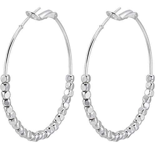 60mm Silver Hoop