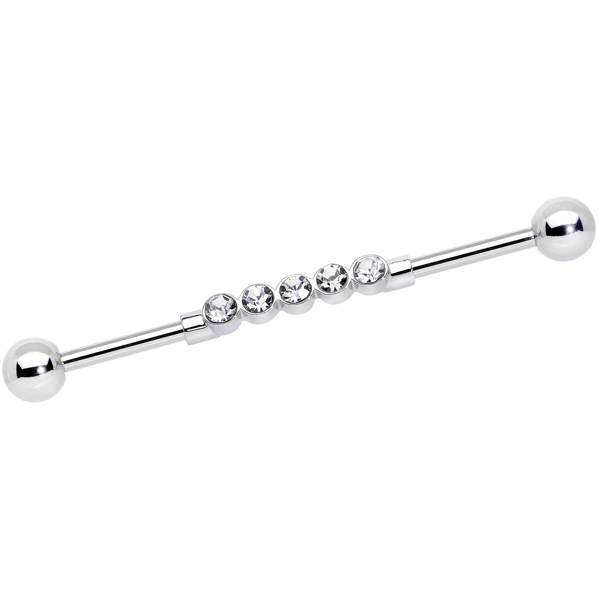 Body Candy 14G Stainless Steel Helix Cartilage Earring Set - 5-Piece Industrial Barbell Piercing Jewelry (1.5 Inch) for Women | Perfect for Cartilage, Helix & Industrial Piercings | Hypoallergenic & Durable Body Jewelry
