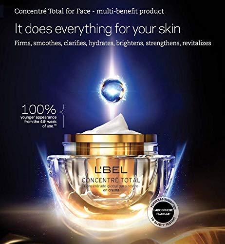 L'Bel Concentré Total Set - Anti-Aging Skincare Bundle with AM/PM Facial Cream, Firming Serum for Face & Neck, Eye Gel Cream | Perfect for Daily Hydration & Wrinkle Reduction