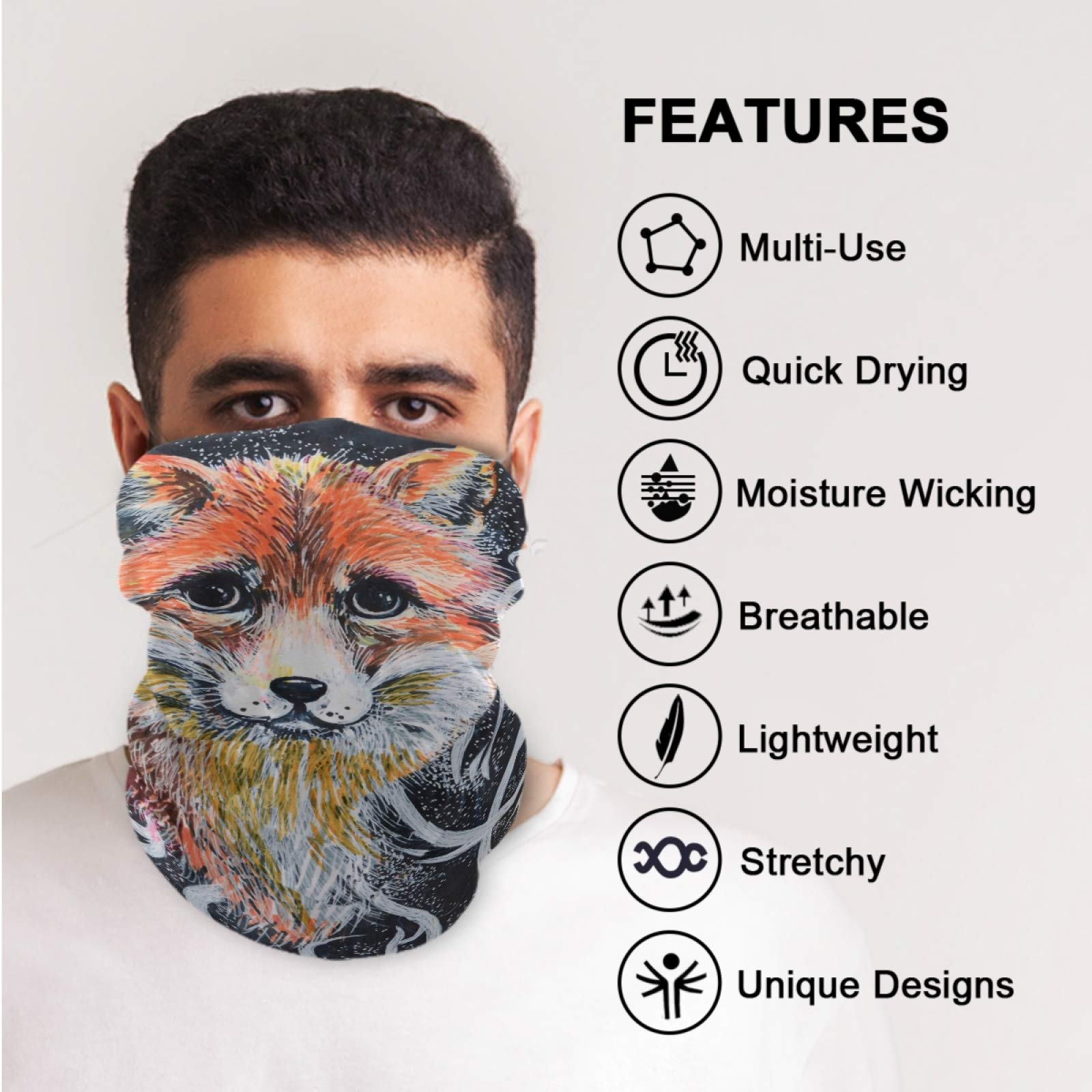 Visesunny Multifunctional Balaclava - Windproof Sun Protection Face Mask for Skiing, Cycling, Hiking & Outdoor Sports - UV Shield Scarf & Headband for Men & Women