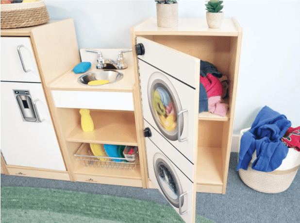 Let's Play Toddler Washer & Dryer Toy Set - White Pretend Play Laundry Machine for Kids (Model WB7265) - Perfect for Imaginative Play & Early Learning