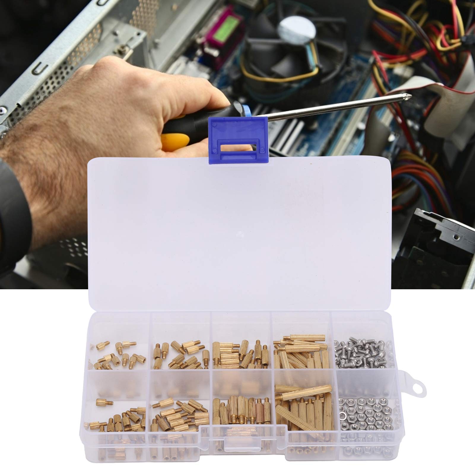 VINGVO M2 Brass Standoff Spacer Kit - 120pcs Computer Case Motherboard Mounting Hardware for PC Build, Repair & DIY Projects | Perfect for Gaming Rigs, Workstations & Server Installations