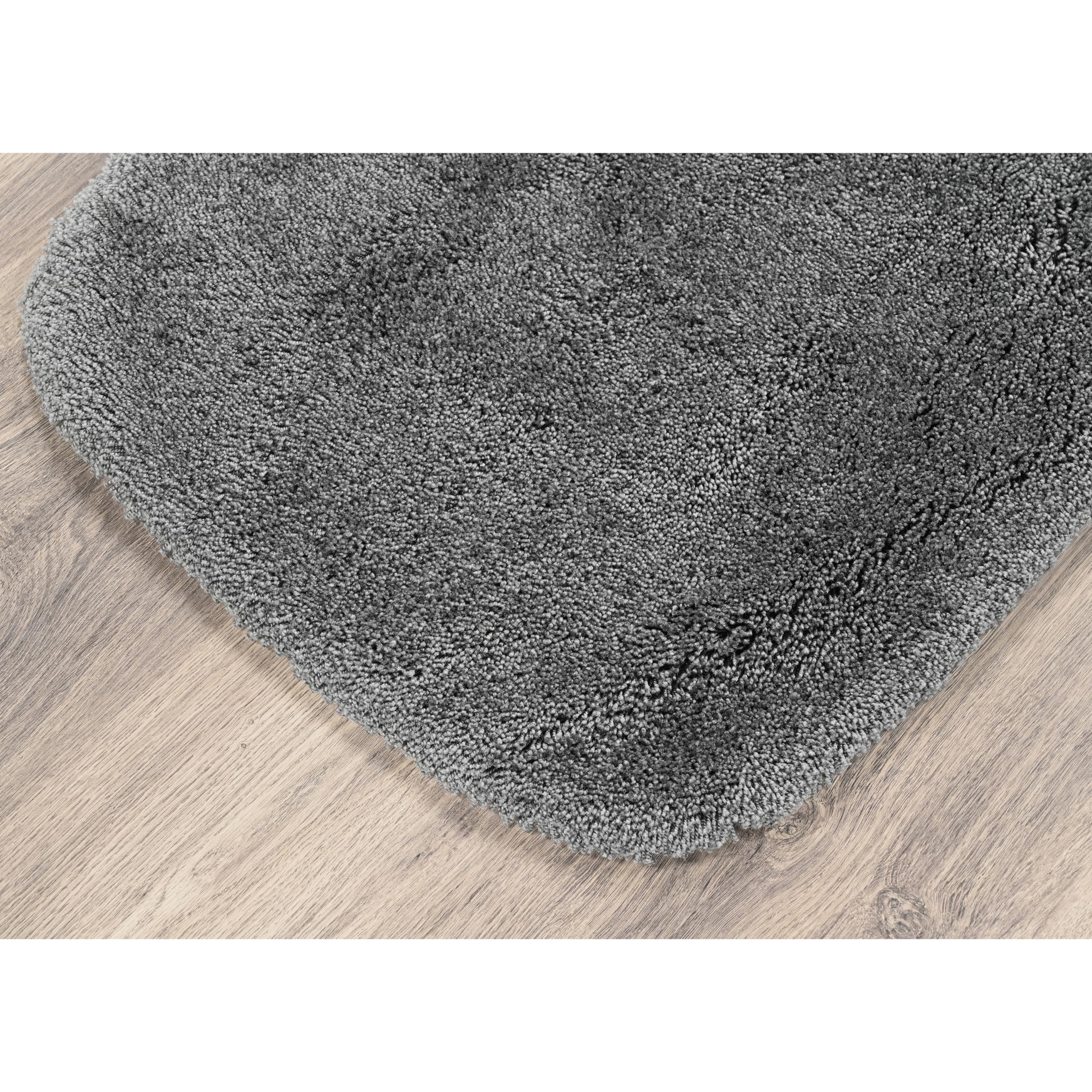 Luxury Ultra Plush Washable Bath Rug 30x50 Inches - Soft, Fluffy, Non-Slip Bath Mat for Bathroom, Shower & Vanity Area - Dark Gray Elegant Home Decor by Garland Rug