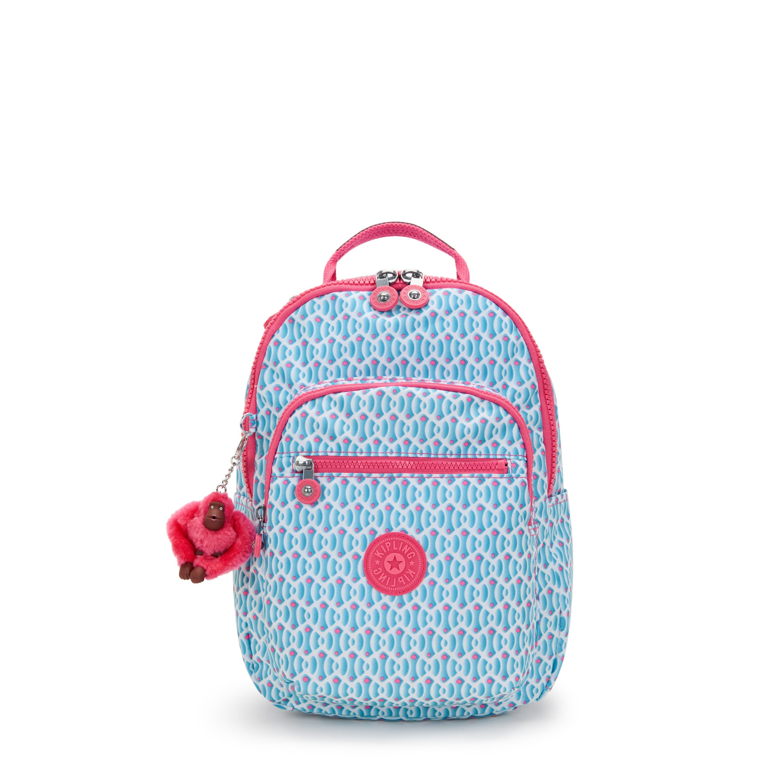 Kipling Seoul Small Printed Tablet Backpack - Lightweight Laptop Bag for Women & Men, Water-Resistant Travel Backpack with USB Port - Perfect for Work, School, College & Commuting