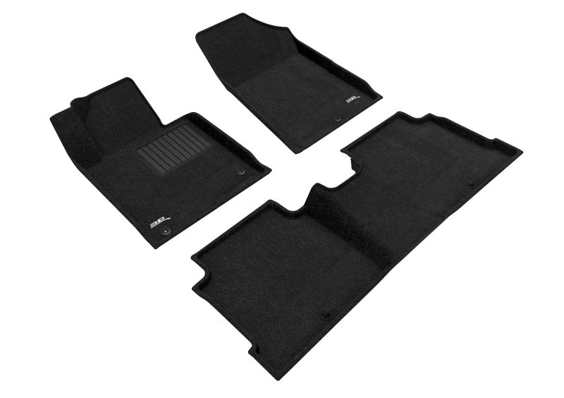 3D Maxpider Custom Fit Floor Mats for 2015-2019 Hyundai Sonata - 1st & 2nd Row Complete Set (Black) | All-Weather Protection & Luxury Interior Upgrade for Daily Commute & Family Road Trips