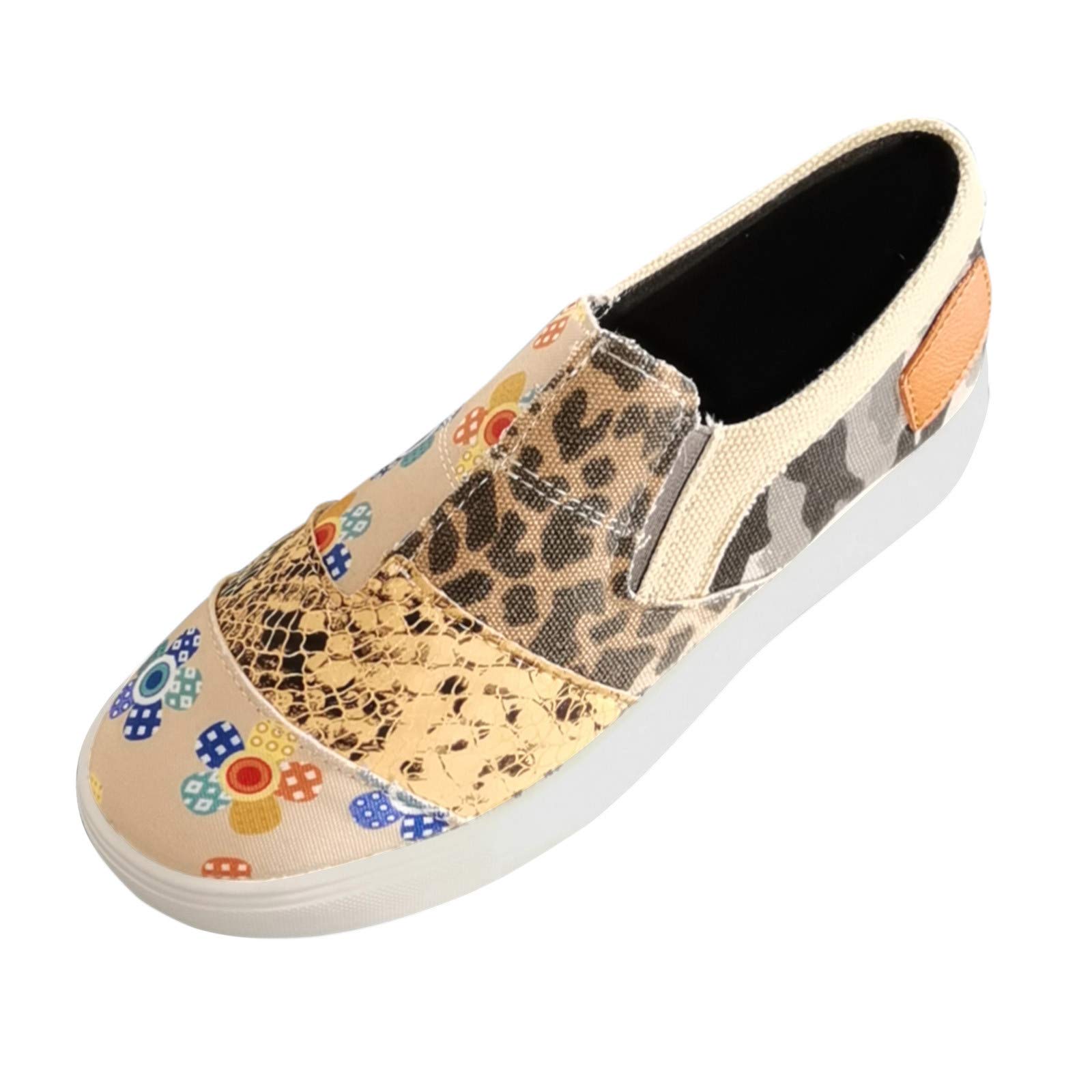 Women's Wide Width Slip On Canvas Shoes - Comfortable Dressy Flats for Casual Wear & Office - Available in Multiple Colors & Sizes (Large) - Perfect for Work, Travel & Everyday Fashion