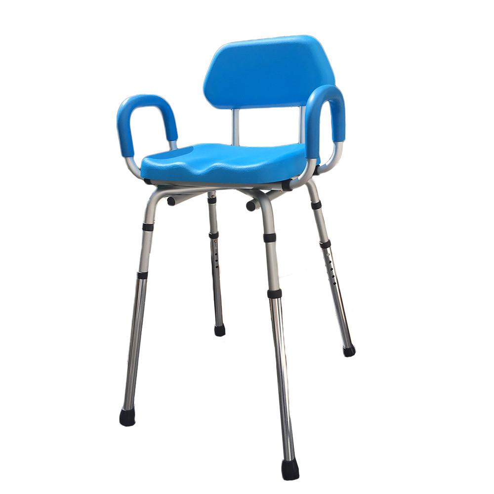 Platinum Health HIP CHAIR APEX - Adjustable Height & Angle Padded Shower Chair for Elderly & Disabled - Non-Slip Bath Seat for Safe Showering & Bathroom Use