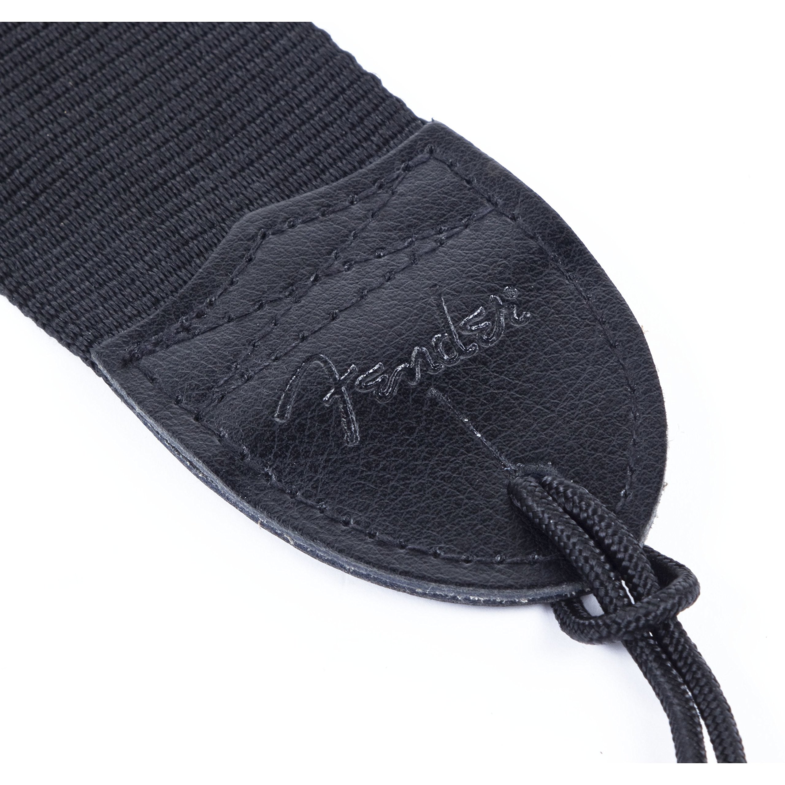 Fender Nylon Guitar Strap - 2 Inch Wide Adjustable Guitar Accessory with Lightning Bolt Design for Electric & Acoustic Guitars - Perfect for Live Performances, Studio Sessions & Music Practice
