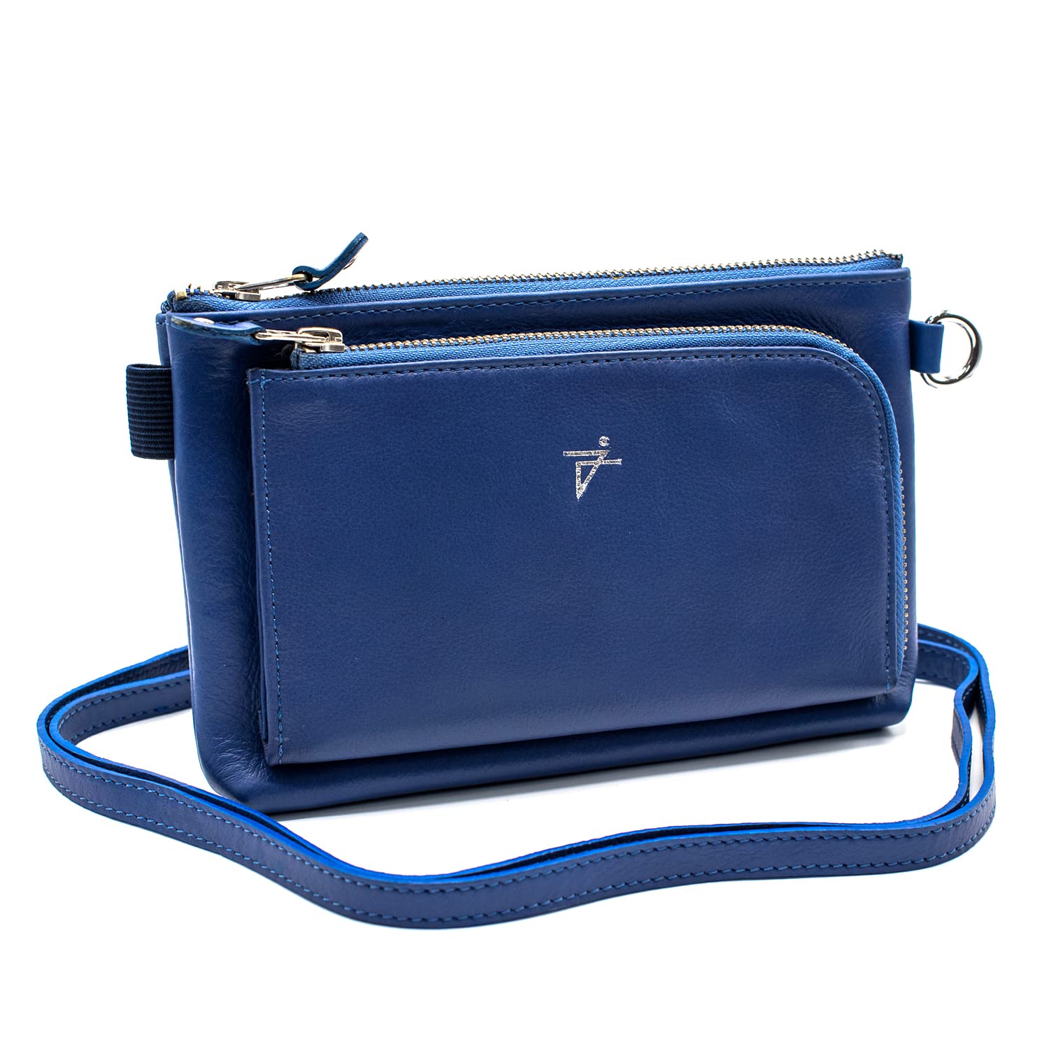 Premium Leather Waist Bags for Women - Fashionable Hip Belt Bag & Fanny Pack with Clip (J151LB, Blue) | Perfect for Travel, Running, and Everyday Use