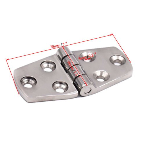 2PCS Stainless Steel Marine Boat Door Hinge 3