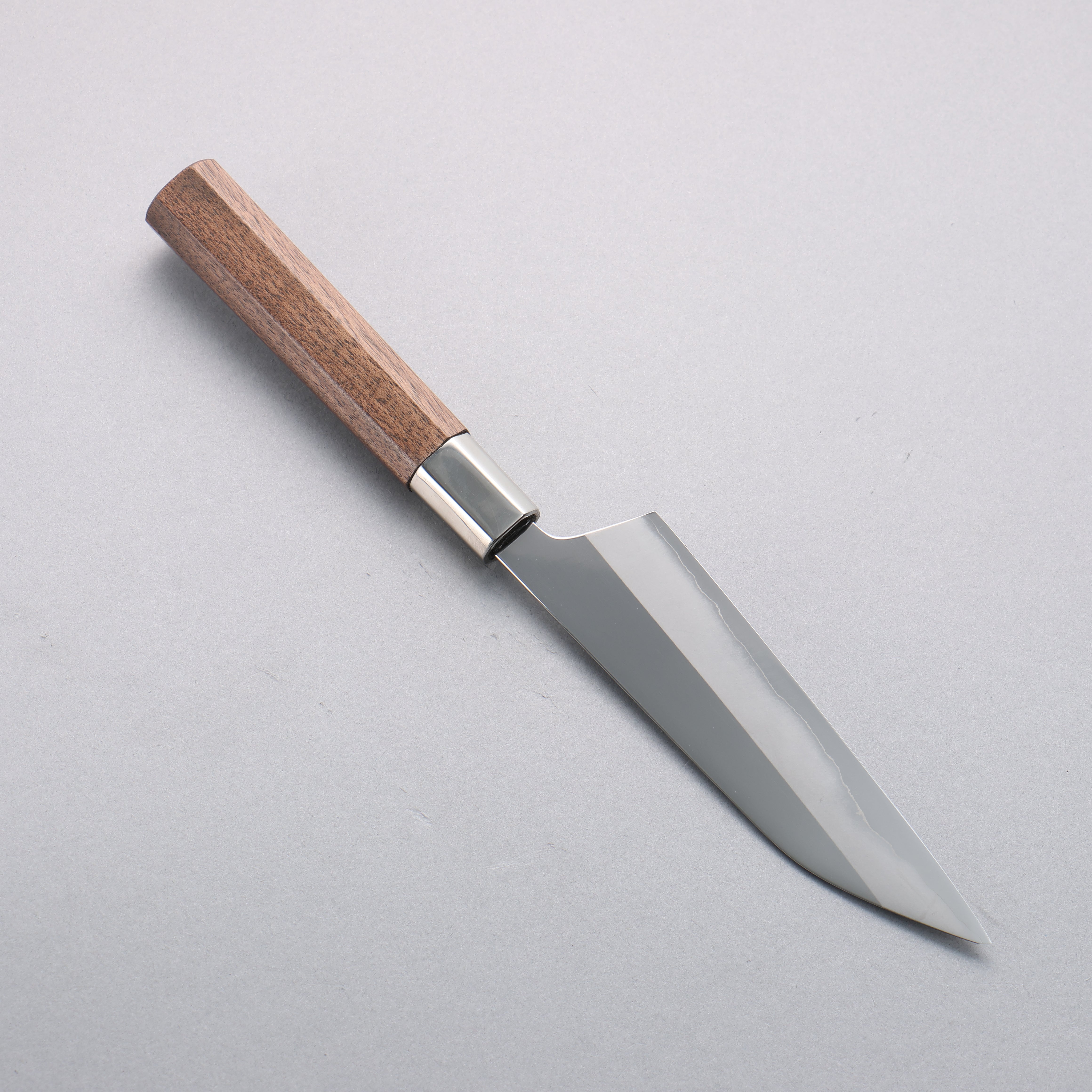 Premium Kurotori Silver Steel No.3 Migaki Finished Petty Utility Knife 135mm - Ergonomic Walnut Handle - Perfect for Slicing, Peeling & Precision Kitchen Tasks