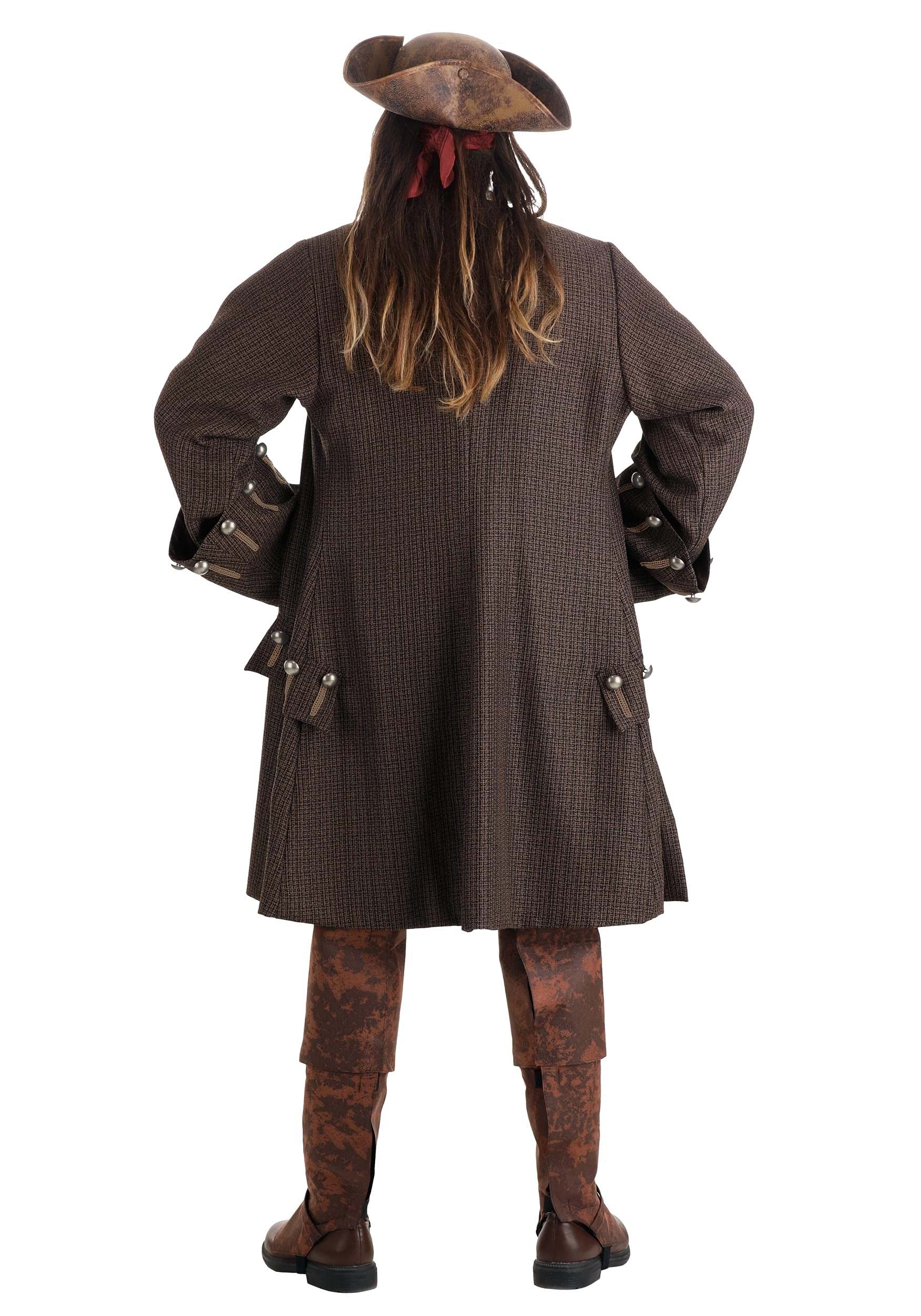 Men's Captain Jack Sparrow Costume - Disney Pirates of The Caribbean Halloween Cosplay Outfit for Adults | Perfect for Halloween Parties, Cosplay Events & Themed Dress-Up