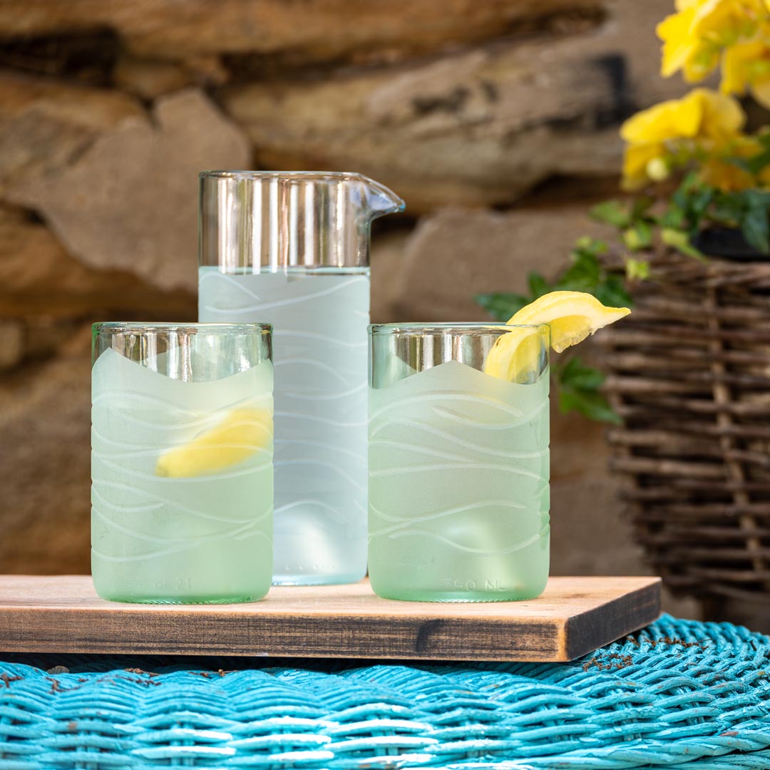 Glacier Glass 16oz Water Pitcher Set of 12 | BPA-Free Glass Pitchers for Iced Tea, Lemonade & Infused Water | Perfect for Parties, Restaurants & Home Use