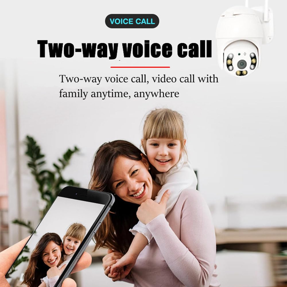 1080P HD 3MP Wireless Security Camera with 355° Pan/Tilt, Motion Tracking & IR Night Vision - WiFi Pet/Baby Monitor with 2-Way Audio & App Control for Home/Office Surveillance (Indoor/Outdoor Use)